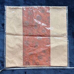 Elegant Tan and Orange Accent Pillow Cover